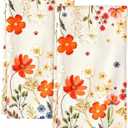 Flour Sack Kitchen Towels Set of 2-18x26 Cotton Dish Towels with Hanging Loop Reusable Tea Towel for Cleaning Spring Absorbent Dishcloths Cute Home Decor Housewarming, Red Flower