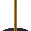 Paper Towel Holder Countertop with 7" Weighted Black Marble Base - Modern Free Standing Paper Roll Holder, Brushed Gold Stainless Steel Stand Paper Towel Holder for Kitchen and Bathroom