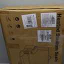 25'' Wide Dual-Side Heated Stadium Seat with Back Support, Valentines Day Gifts for Her Him, Portable Foldable Chair for Outdoor Bleachers Camping Games (1, Black)