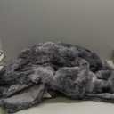 Bedsure GentleSoft Fluffy Fuzzy Tie-dye Grey Throw Blanket for Men, Soft Cozy Minky Fleece Faux Fur Blanket for Couch, Mens Room Decor Charcoal Gray Bed Cover, Thick Warm Plush Gifts for Dad, Him