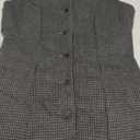 SOLY HUX Women's Plaid Button Down Dress Crew Neck Sleeveless Tie Back Work Office Mini Dresses (Dark Grey Plaid)
