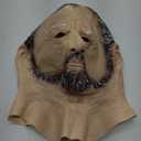 Cathery Halloween Old Man Mask Realistic Grandpa Latex Human Face Mask Soft Funny Mask Adult Full Cover Holiday Party Costume