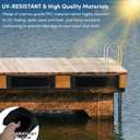HUCHUANXIAN Dock Bumper,Black 24 inch Dock Bumper Guard,PVC Boat Dock Bumper,Dock Bumpers Marine Post Bumper for Horizontal Deck or Pier Fenders-2 Pack