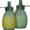 haakaa Hippo Wide Opening Silicone Goody Pouch – 9oz/260ml Reusable Pouches for Toddlers, Baby Food Pouches with Wide Opening for Easy Fill & Clean, Perfect for Purees & Smoothies, 2 Pack