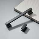 LIMUR 10 Pack 5 Inch (128 mm) Hole Center Matte Black Cabinet Knobs Cabinet Pulls - Solid Zinc Alloy Kitchen Cabinet Handles, Drawer Pulls,Drawer Knob, Cupboard Hardware