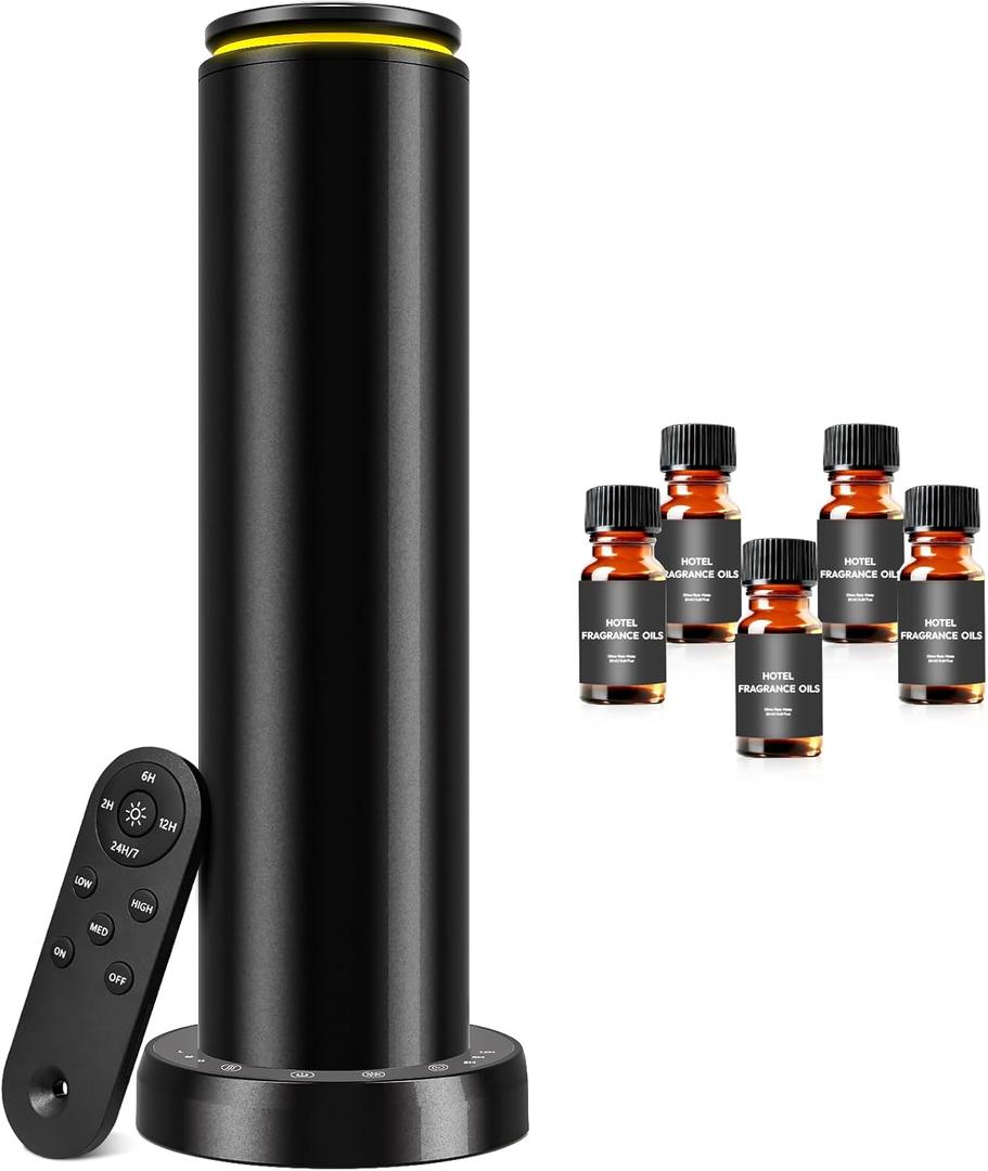 Waterless Scent Diffuser Starter Kit - 2000 Sq Ft Coverage,Hotel Collection Diffuser with Remote/LED Light,Suitable for Home, Office, Hotel