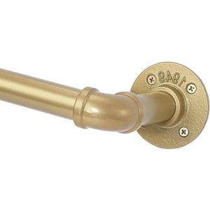 Curtain Rods for Windows 66-130 Inches - Industrial 1-Inch Wrap Around Gold Design - Indoor/Outdoor Room Divider - Adjustable Gold Curtain Rods, 30-120" Curtain Rods for Windows 66-130 Inches - Industrial 1-Inch Wrap Around Gold Design - Indoor/Outdoor Room Divider - Adjustable Gold Curtain Rods, 30-120"