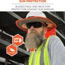 Ergodyne Chill Its 6661 Universal Hard Hat Brim Sun Shade with Neck Flap, Safety Helmet Sun Shield, One Size