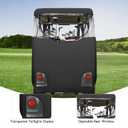 10L0L 2 Passenger Golf Cart Enclosure fit Yamaha G14 G16 G22 G29 Drive/Drive 2, 600D Heavy Duty Yamaha Rain Cover with Clear PVC Windshield, Side Mirror Openings, Waterproof/UV Block Oxford Cloth