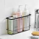 2PC Lid Organizers Inside Cabinet, Cabinet Door Organizer, Self-Adhesive Storage Box, Wall Mounted Metal Storage Boxes,Bathroom/Cabinet/Kitchen Items Organiser Storage Box