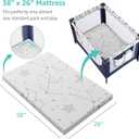 YENING Pack and Play Mattress Topper Baby Pack N Play Mattresses for Playpen and Playard with Washable Cover 38"x26"x1", 1 Pack Firm Foam