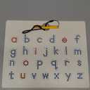 GAMENOTE Double Sided Magnetic Letter Board - 2 in 1 Alphabet Magnets Tracing Board for Toddlers ABC Letters Uppercase & Lowercase Practicing Learning Education Toys