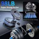 2025 Upgraded Vacuum Magnetic Phone Holder [ 96+LBS Suction & 2800gf Magnetic ], 360 Adjustable Suction Cup Phone Mount for Car, Cell Phone Holders for Your Car for All Smartphones