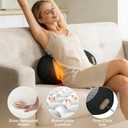 3-in-1 Electric Lumbar Support Pillow for Bed and Chair, Triple Fusion Back Massager with Heat, Vibration & Traction, Designed for Lower Back Comfort and Spine Support