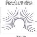 Halo Sun Crown Headband Sunburst Spiked Crown Headpiece for Halloween Women Cosplay Party Accessories