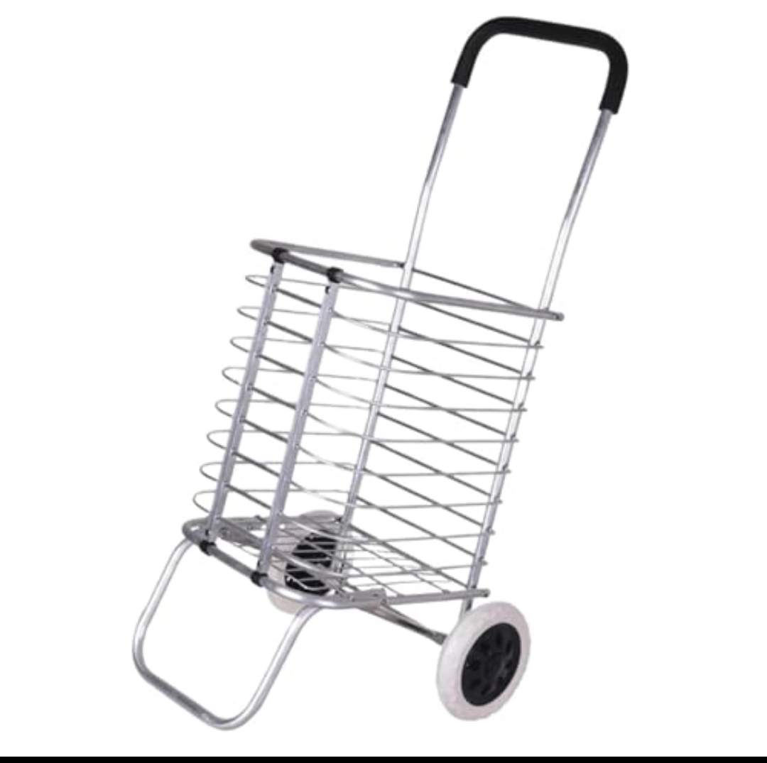 Camping Car Shopping Trolley Aluminum Alloy Climbing Stairs Carts Collapsible Hand Trailer with Wheels Camp Trolleies Utility Cart Multifunctional, (2 Wheels)