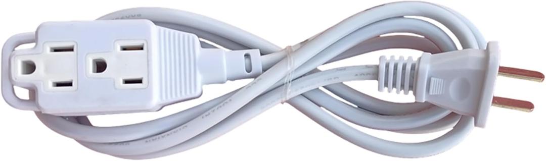 Heavy Duty,Extension Cord,Power Strip,2 Prong Flat Pin Plug Socket,3 Household Appliance Plug use for Household,Office,Travel,10A-15A/2000 watts (3.1 FT)