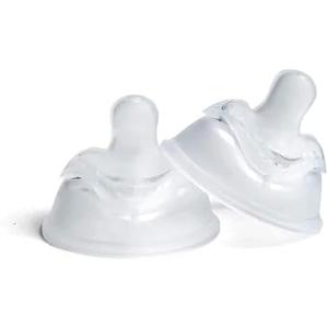 Herobility Double Anti-Colic Silicone Nipples, Baby Bottle Teats, Breast Like Shaped Nipples - Fits Herobility's & Eco Baby Bottles | Pack of 4 (M Size)