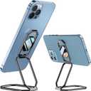 A-LuGei  &  Phone Kickstand Ring Holder, Magnetic Cell Phone Grips, Phone Stand for Desk, Adhesive Phone Holder for Hand, 360 Rotation Ring for Back of iPhone Case