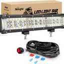 Nilight 13.5 Inch Side Shooter LED Light Bar Quadruple Row Spot Flood Combo Lights w/Wiring Kit for Fog Driving Work Lighting on Truck SUV ATV UTV Pick-up Van Boat Tractor