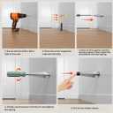 Mousike 4.5" Silver Door Stops for Bottom of Door (4 Pack) - Heavy Duty Industrial Springy Doorstops & Wall Stops for Solid Core, Garage, Warehouse, Office, Commercial Doors