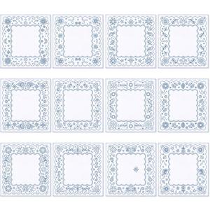 Tioncy 12 Pieces Mexican Embroidery Napkins Servilletas para Bordar a Mano Reusable Washable Mexican Napkin for Assorted Design DIY Stamped Cross-Stitch Embroidery Events Gifts Decor Gifting (Vivid)