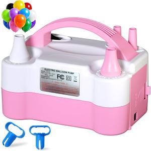 SINBEE Balloon Pump Electric Party Decorations - Portable Dual Nozzle Balloon Inflator for Party Balloons, Birthday, Baby Shower