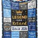 Retirement Gifts for Men 2026 – Men/Coworkers/Teachers Retirement Gifts Ideas Throw Blanket 50"X60" – Retired Party Decorations