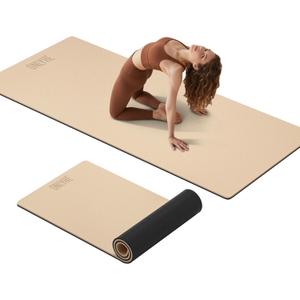 Extra Thick 12mm TPE Exercise Yoga Mat with Strap, 72"L x 24.8"W Non-slip Workout Mat for gymnastics, Pilates, Home, Workout, Gym Floor Fitness