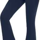 Hi Clasmix Flare Leggings for Women - High Waist Crossover Yoga Pants Tummy Control Bootcut Bell Bottom Jazz Lounge Leggings (Medium, 2-navy Blue)