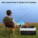 Waist Fan Belt Fan, Portable Waist Clip Personal Fans, Rechargeable Shirt Fans, 10000 mah 5 Speed & Flashlight Handfree Lightweight For Outdoor Camping Travel Hiking (Orange)