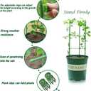 Legigo 3 Packs Plant Support Cages Tomato Cage for Garden- 36 Inch Adjustable Garden Cucumber Trellis Plant Stakes, Trellis Support Rings for Climbing Plants, Pots, Indoor Plants with 10 Plant Clips