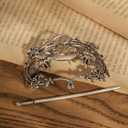 HAQUIL Crescent Moon Bat Hairpin Metal Bat Wings Hair Barrettes Vintage Gothic Hair Clip for Women