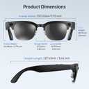AI Smart Glasses with Camera and Bluetooth,8MP 4K HD Camera Glasses,Supports AI Voice Control/Photo/Video/Audio Recording,Smart Glasses with 133 Translations,IP67 Waterproof for Business & Outdoor,Anti-blue Light Lenses/Half-frame Black