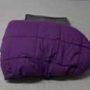 Kivik Minky Dot Weighted Blanket for Adults, 15 lbs Breathable Heavy Throw Blankets, Ultra Soft Cooling Weighted Comforter, Machine Washable, 48"x72" Twin, Purple