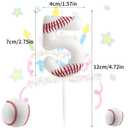 Birthday Candle, Baseball Themed Birthday Number Candles, Candle Cake Topper for Boys Girls Kids Birthday Cake Topper Reunions Theme Party Supplies (Number 15)