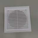 Vent Systems 6" Duct - 8" x 8" Outside Inch Air Vent Cover - Bathroom Exhaust Vents Pipe - White Louvered Outdoor Dryer Vent Cover - White 150 mm 200 x 200 mm (6" - White)