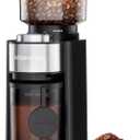 Aromaster Conical Burr Coffee Grinder with 25 Grind Settings,Adjustable 2-12 Cups Timer,Coffee Bean Grinder,3-Ear Portafilter Holder, Anti-static Design,Cleaning Brush Included,Premium Black