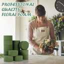 TAOPE 15 PCS Floral Foam, Green Block for Artificial Flowers, Round Wet & Dry Foam Bricks, Florist Foam for Flower Arrangements