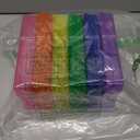 novelinks 6 Pack 4x6 Photo Storage Boxes  Multi-Colored Plastic Organizer Cases with Lids  Picture Storage Containers for Photos, Crafts, Cards & Scrapbooking (Color 1Pack)