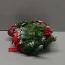 Christmas Garland with Lights, 9ft Battery Operated LED Garland with Timer, 30 Warm White LEDs, Waterproof Christmas Decorations for Indoor Outdoor Mantel, Stairs, Doorway, Window, Porch, Home