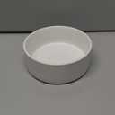 SPUNKYJUNKY 13.5OZ Ceramic Dog and Cat Bowl, Modern Cute Weighted Food Water Bowl for Replacement White (1 Pack)