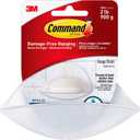 Command Soap Dish, Holds up to 2 lb, 2 Soap Holder with 4 Mounting Bases and 4 Medium Water Resistant Strips (2-Pack of 1 Dish), 3.18" x 4.4" x 4.94", Damage Free Bathroom Organization