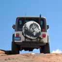 Camper Spare Tire Cover 12 Inch Mountains with A Compass Wheel Protectors Tyre Covers Weatherproof Wheel Covers Vintage Compass Universal Fit for Trailers SUV Truck Camper Travel