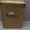 TIPGO Bathroom Trash Can with Lid, 4 Gallon / 15 Liter Small Garbage Can, Press Top Bin, Plastic Wastebasket with Pop-Up Lid for Bedroom, Living Room, Office (Black)