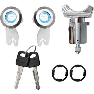 Door Lock Cylinder with Key, Ignition Key Switch Lock Cylinder, Replacemenr for Ford F series 150 250 350 1990-1995 Pickup E150 E250 E350 Van Crown Victoria Mercury Grand Marquis Aerostar &Ranger