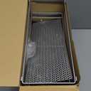 Meangood Shower Caddy, Silver Hanging Shower Caddy Organizer 10.4" x 4.5" x 22.04" Over Shower Head Big Capacity for Shampoo, Conditioner with Hooks for Razor/Sponge