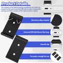 Hicarer 10 Pcs Din Rail Mount Clip 1.02 Inches Width Snap in Universal Mounting Brackets Fixed Clamp, Black Aluminum Alloy Relay Clip for 35mm Din Rail Switches and Injectors