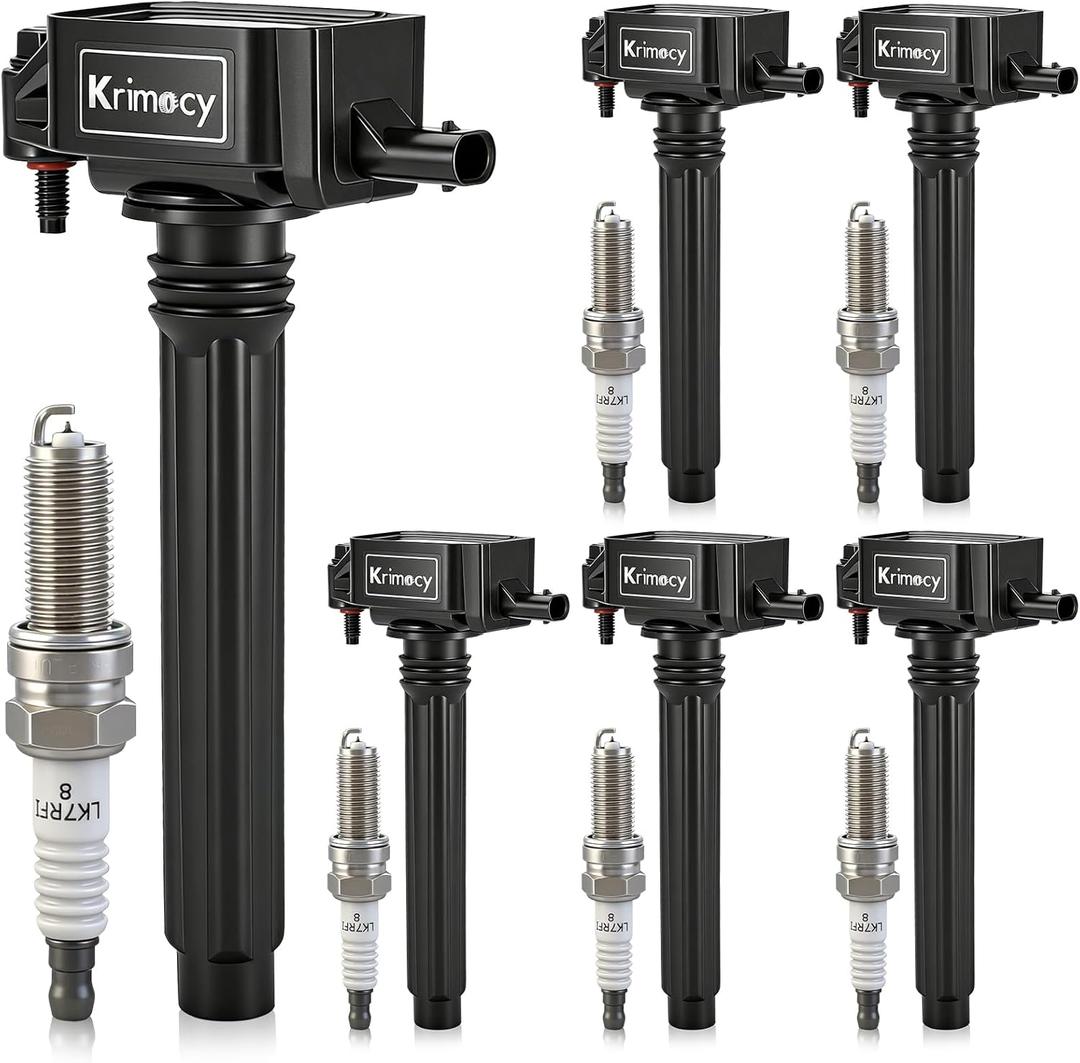 UF648 Ignition Coil Packs and Iridium Spark Plugs Fit for Chrysler 200 300 TOWN & COUNTRY/Dodge Avenger Challenger Charger Durango Grand Caravan Journey/Jeep Wrangler/Ram 1500 2500 3500