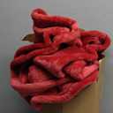 Flannel Fleece Luxury Blanket Red Queen(90"x90") Size Lightweight Cozy Plush Microfiber Solid Blanket by Bedsure